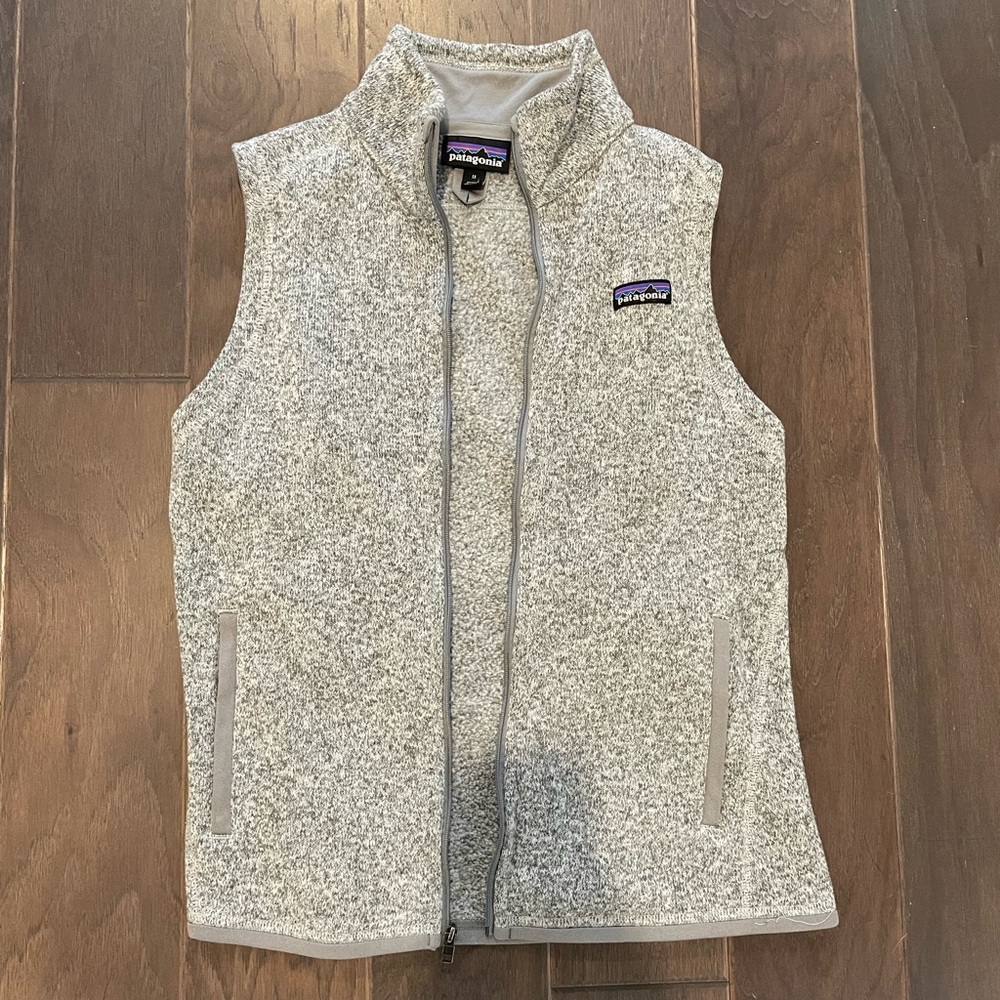 Gray, women’s Patagonia vest.